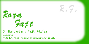 roza fajt business card